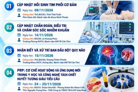 CHIÊU SINH KHÓA ĐÀO TẠO CẬP NHẬT KIẾN THỨC Y KHOA (CME) – THÁNG 11/2026