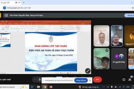 KHAI GIẢNG LỚP AN TOÀN VỆ SINH THỰC PHẨM