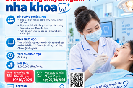 THÔNG BÁO CHIÊU SINH LỚP ĐIỀU DƯỠNG CHUYÊN NGÀNH NHA KHOA NĂM 2026