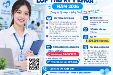 THÔNG BÁO CHIÊU SINH LỚP THƯ KÝ Y KHOA NĂM 2026