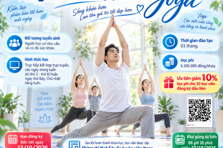 TUYỂN SINH KHÓA HỌC NGHỀ HUẤN LUYỆN VIÊN YOGA TẠI CẦN THƠ 2026