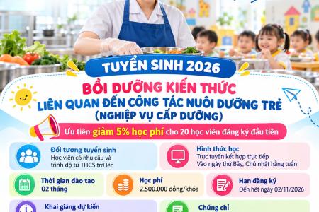 TUYỂN SINH LỚP NGHIỆP VỤ CẤP DƯỠNG - NĂM 2026