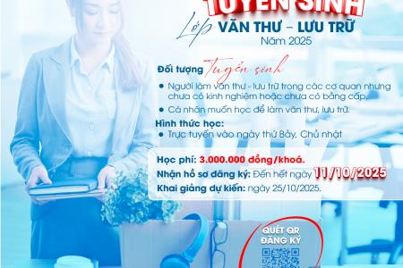 TUYỂN SINH LỚP VĂN THƯ – LƯU TRỮ - TRƯỜNG QUỐC TẾ MEKONG